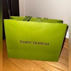 EMPTY Tory Burch Green Gift Bag (12” x 5.5” x 9.5”)